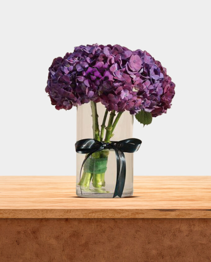 Amethyst Bloom Hydrangea Vase