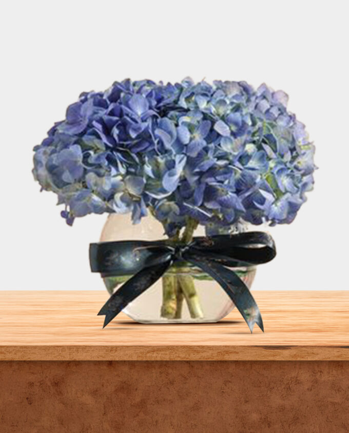 Azure Bloom Hydrangea Vase
