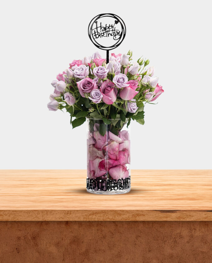 pink love bloom vase - Image 2