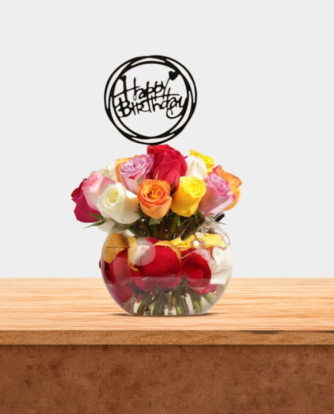 Birthday Radiance Roses Vase