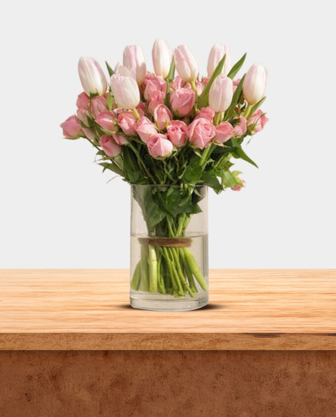 sunlit baby rose bloom vase - Image 3