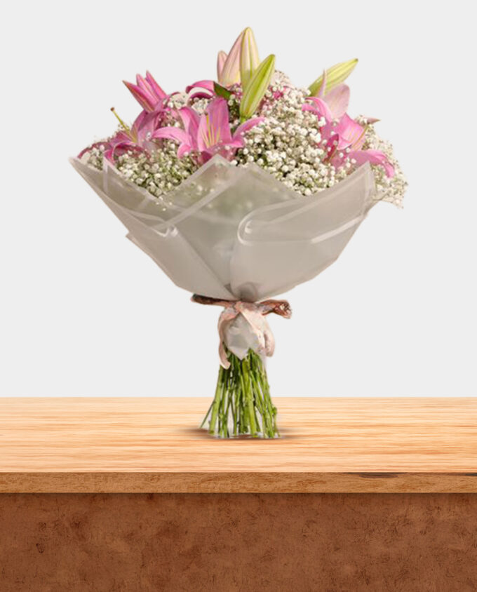 Blush Serenity Lily Bouquet