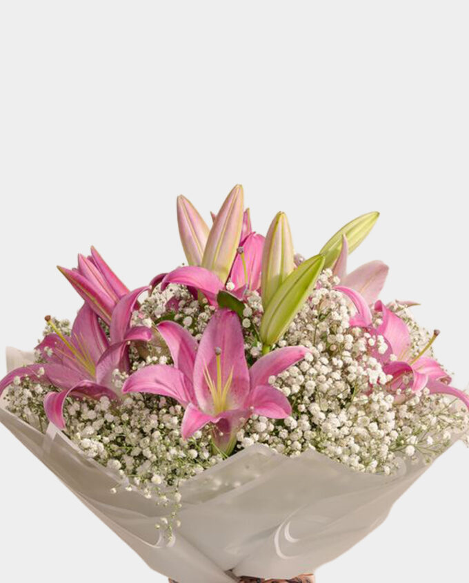 Blush Serenity Lily Bouquet - Image 2