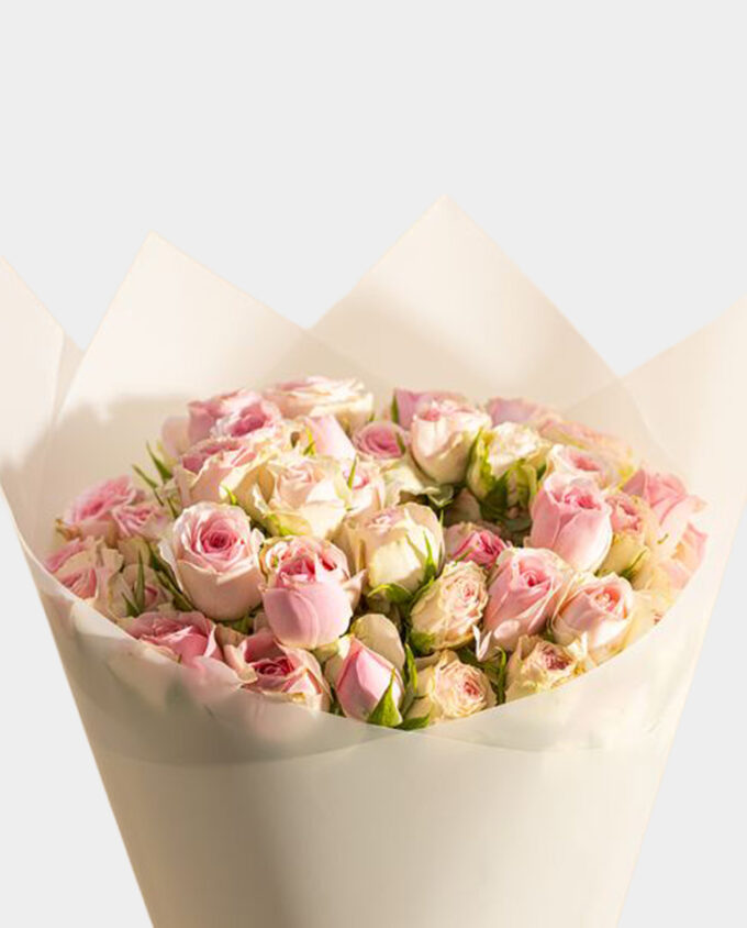 pink welcome heart bouquet - Image 2