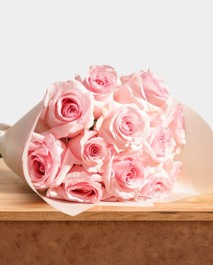 Blushing Elegance Rose Bouquet