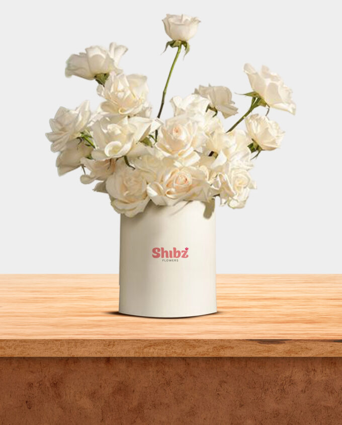 white blossom garden vase - Image 3