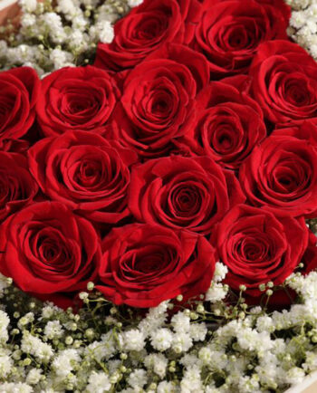 devoted heart rose box
