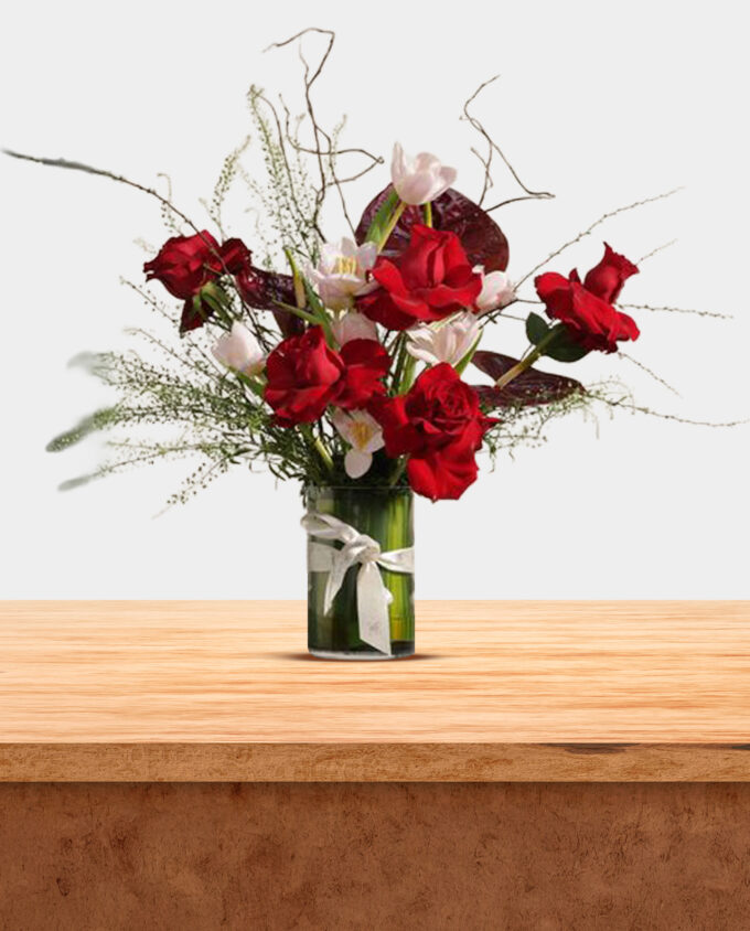 cloud white floral vase - Image 3