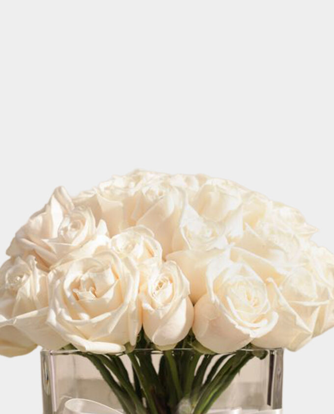 charming ivory rose box