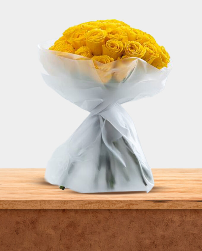 Golden Heart Rose Vase