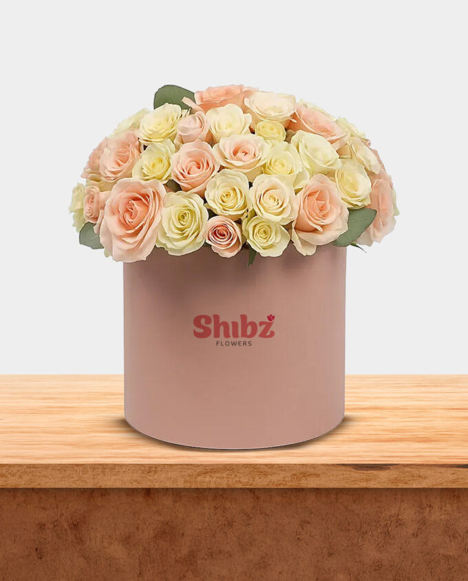 white affection square vase
