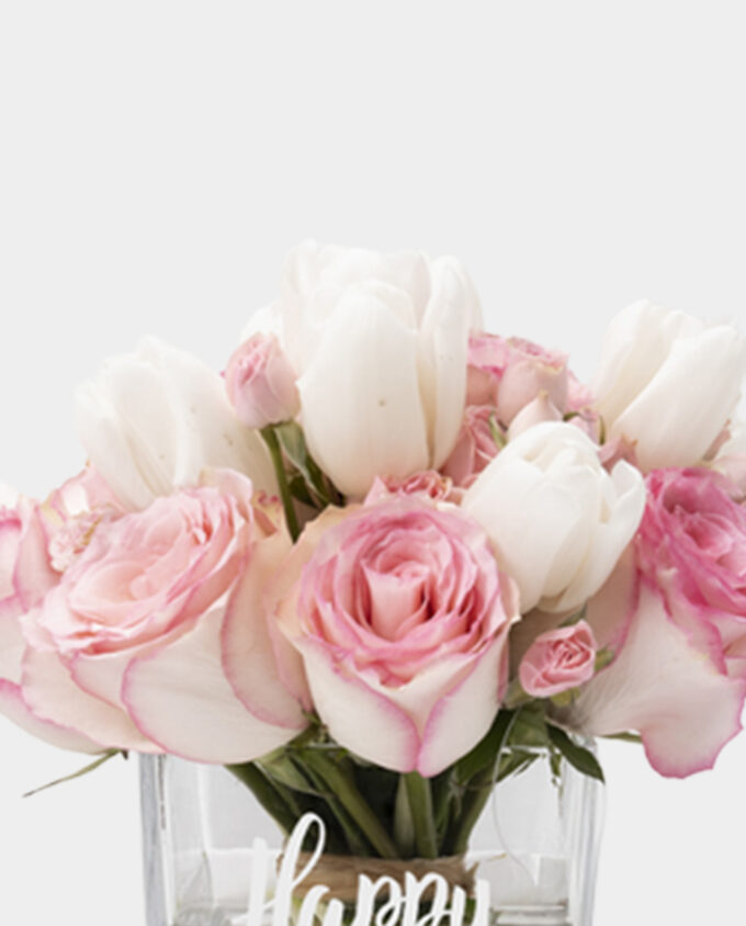 Heartfelt Blooms Birthday Vase - Image 2