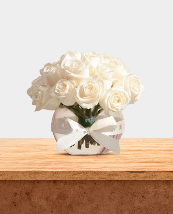 whispering snow rose bouquet - Image 3