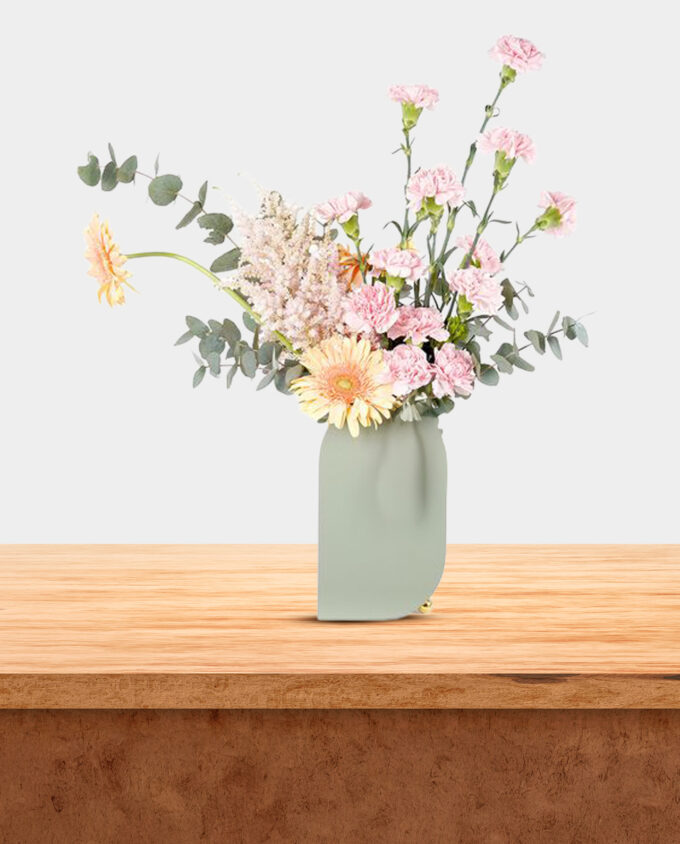 crimson tulip elegance vase