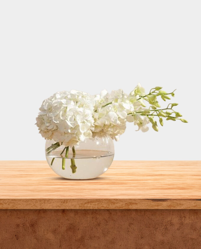 glacier bloom white rose vase - Image 2