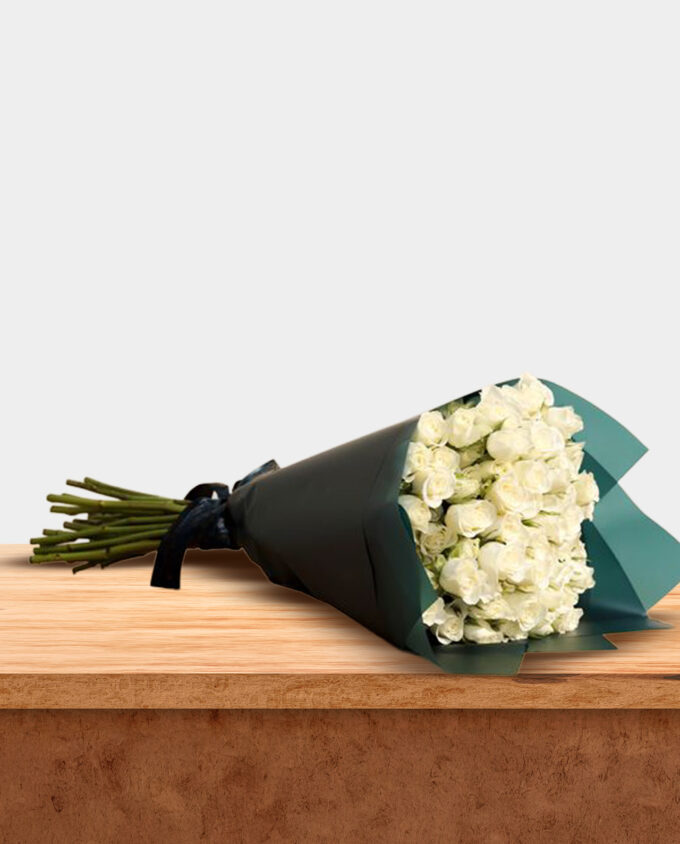 garden glow white rose vase - Image 3