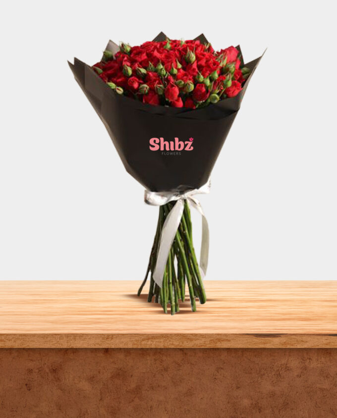 Regal Crimson Rose Bouquet