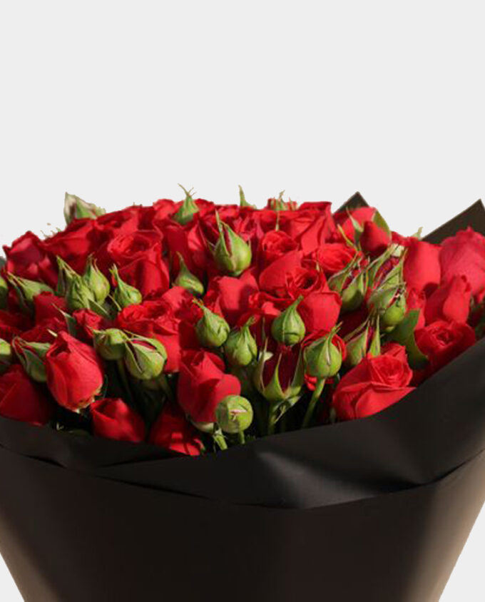 Regal Crimson Rose Bouquet - Image 3