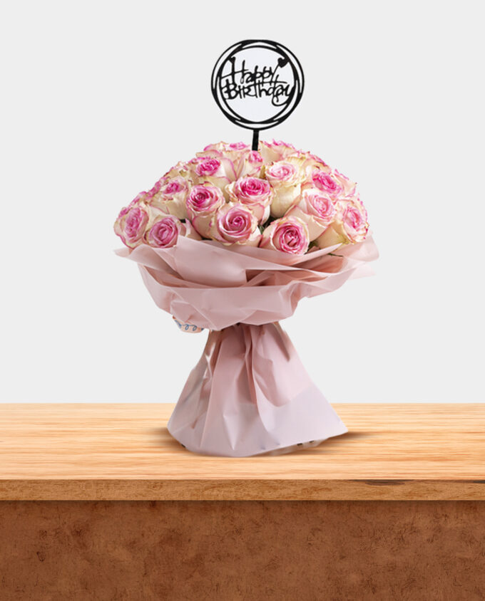 Rosy Wishes Birthday Bouquet