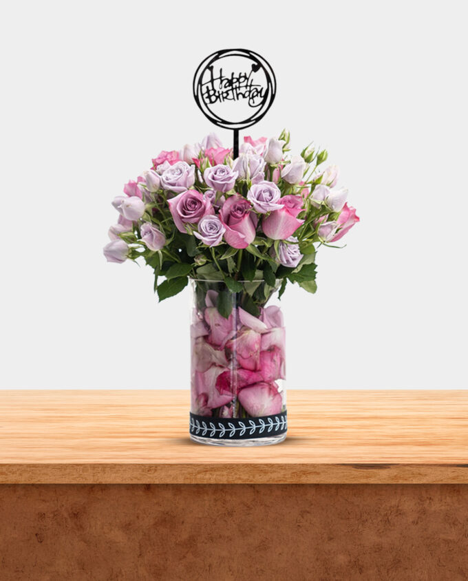 Royal Wishes Birthday Vase