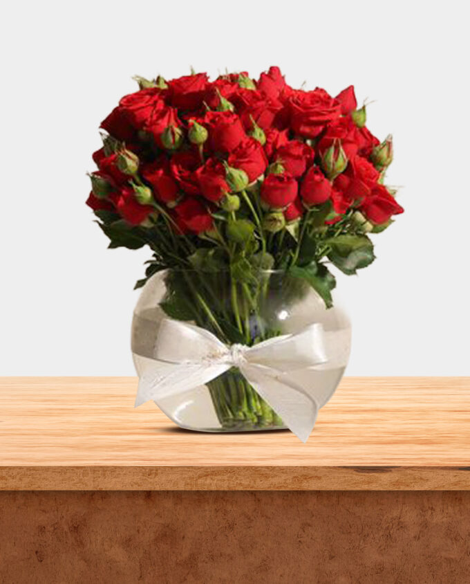 rosy whisper alstroemeria vase - Image 3
