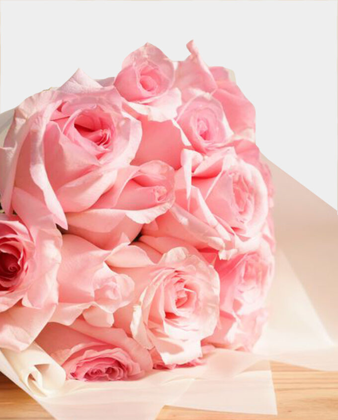 Soft Blush Rose Bouquet - Image 2