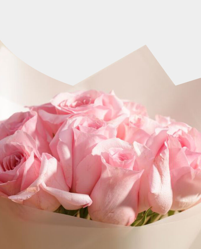 Soft Blush Rose Bouquet - Image 3
