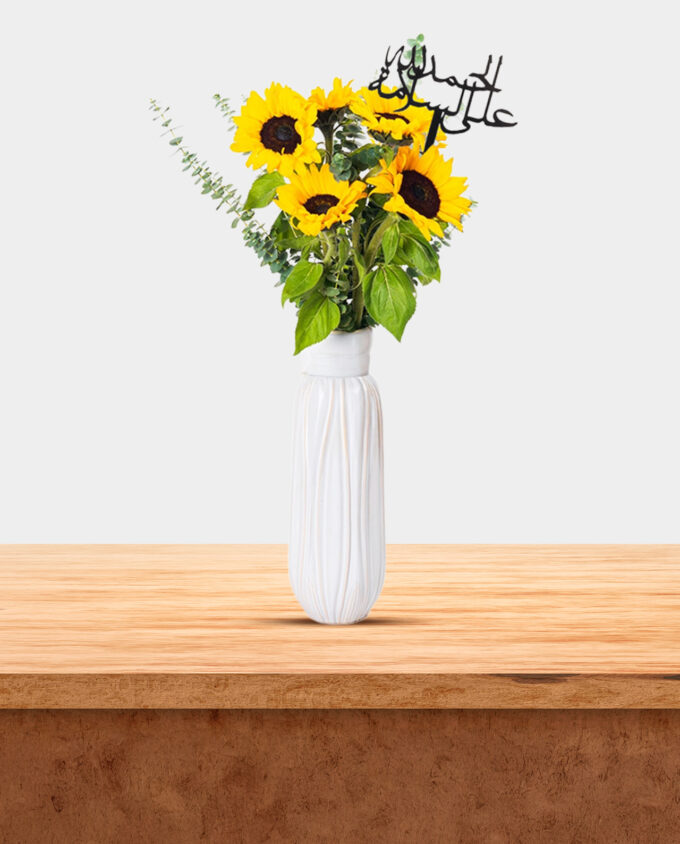 golden light rose vase - Image 2