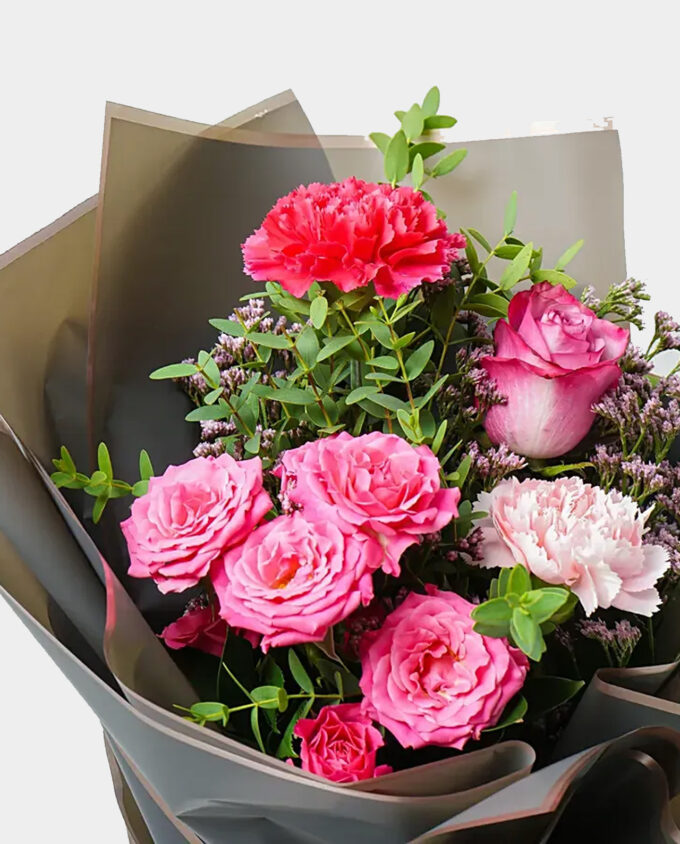 pink elegance rose vase