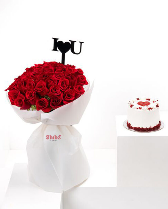 Sweetheart Red Velvet & Roses Set