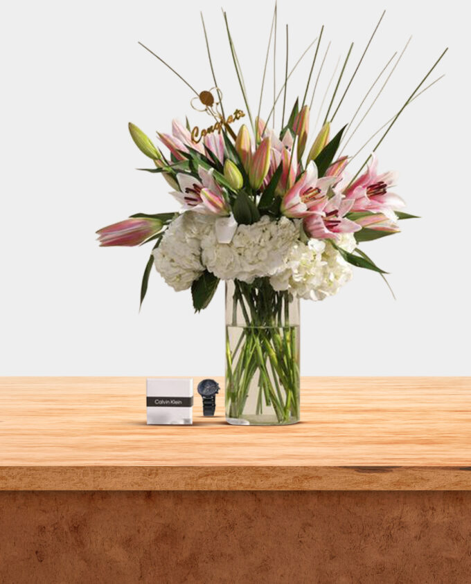 graduation delight hamper with pure blooms - Image 3