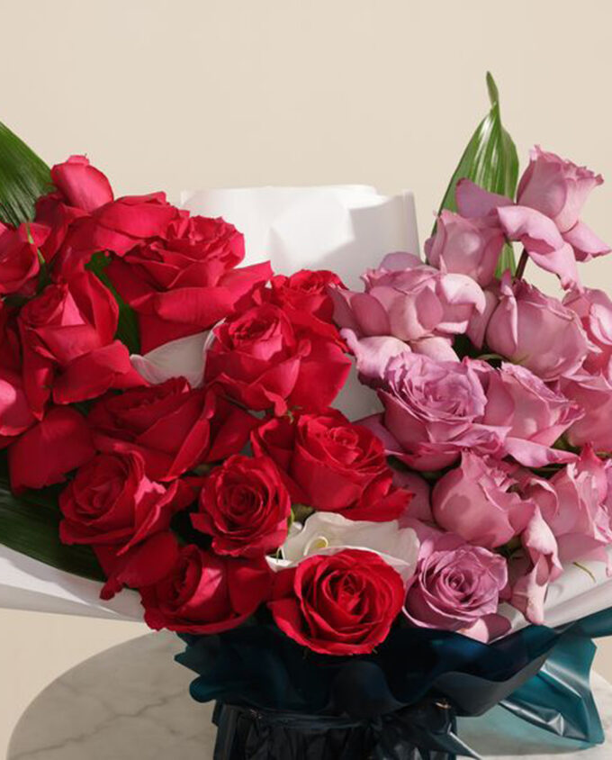 Bold Romance Baby Rose Bouquet