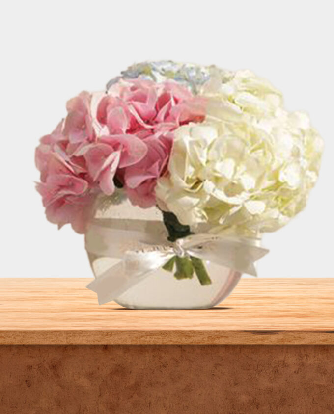 Tricolor Embrace Hydrangea Vase