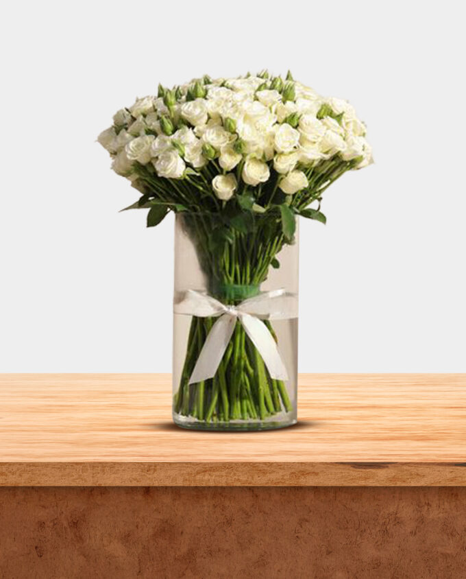 angelic white bloom vase - Image 3