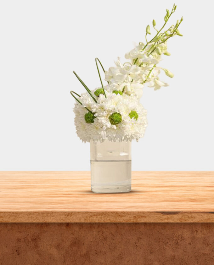 crystal white lily vase - Image 3